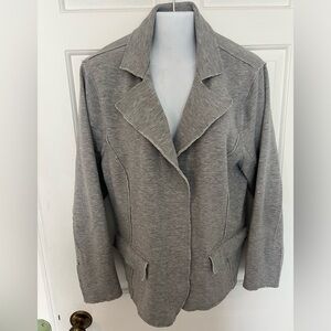 NIC + ZOE gray 1X sweatshirt blazer / jacket